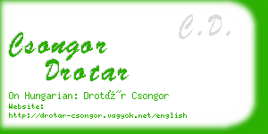 csongor drotar business card